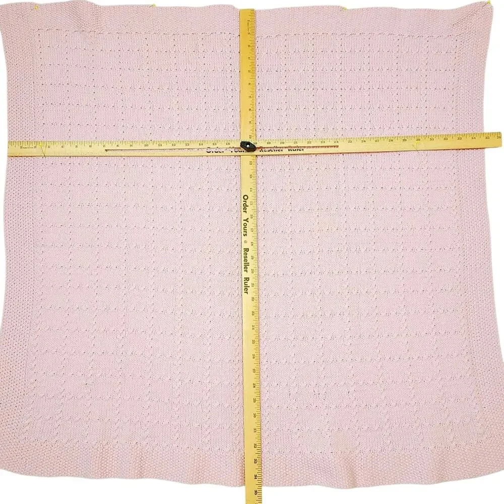 Baby Receiving Blanket Knitted Handmade 35